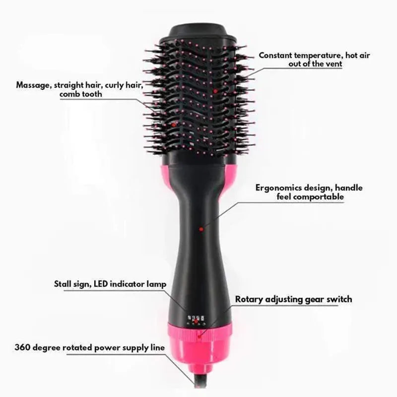 One Step 3 in 1 Hair Dryer (Hairdryer Comb+Hair Straightener Brush+Hair Curler Styler Brush)