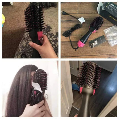 One Step 3 in 1 Hair Dryer (Hairdryer Comb+Hair Straightener Brush+Hair Curler Styler Brush)
