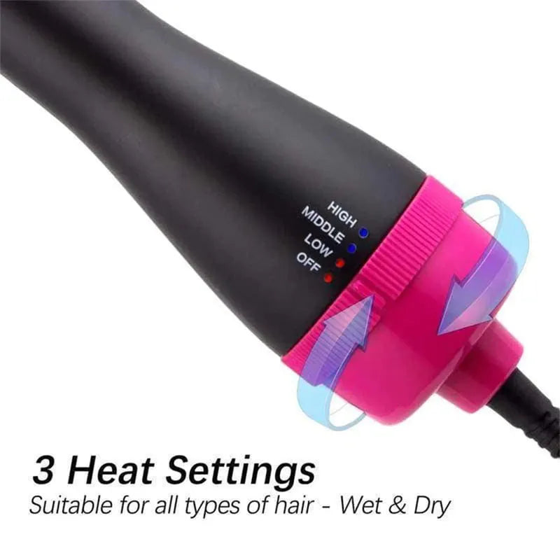 One Step 3 in 1 Hair Dryer (Hairdryer Comb+Hair Straightener Brush+Hair Curler Styler Brush)