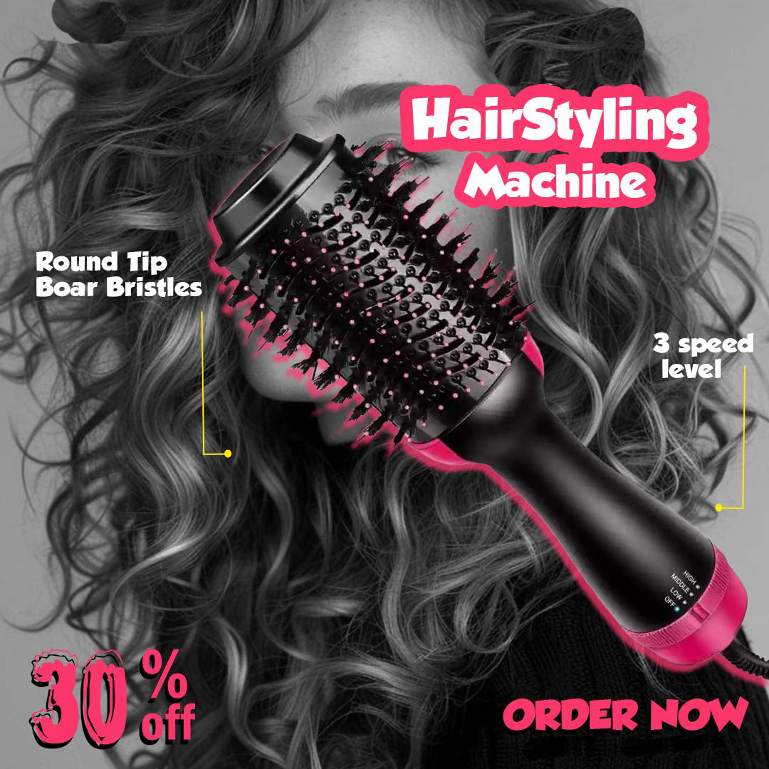 One Step 3 in 1 Hair Dryer (Hairdryer Comb+Hair Straightener Brush+Hair Curler Styler Brush)