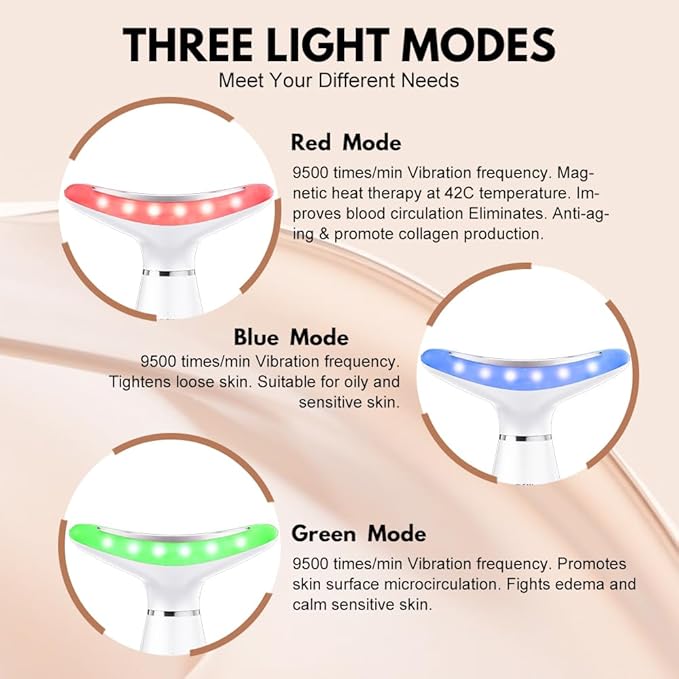 LED Anti-Wrinkle & Anti Aging Massager (For Face & Neck)